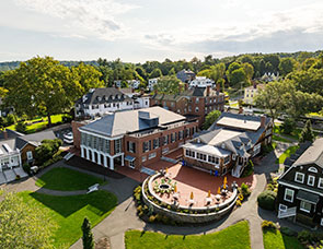 Aerial photo of campus. Link to Donor-Advised Funds